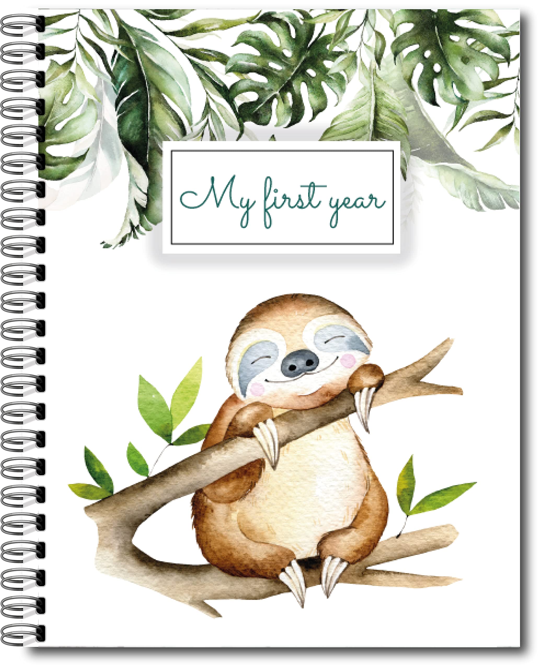 My Baby book, memories book, baby journal (Sloth), Baby First Year Memory Book, Keepsake Milestone Baby Book For Boys Or Girls