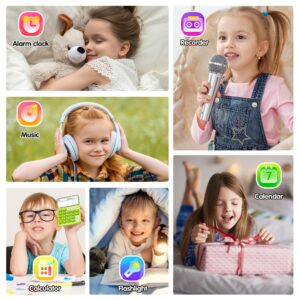 Kids Smart Watch Girls Gifts for Age 5-12, 24 Puzzle Games HD Touch Screen Watches with Video Camera Music Player Pedometer Flashlight 12/24 hr Birthday Gift 6 7 8 Year Old Girl