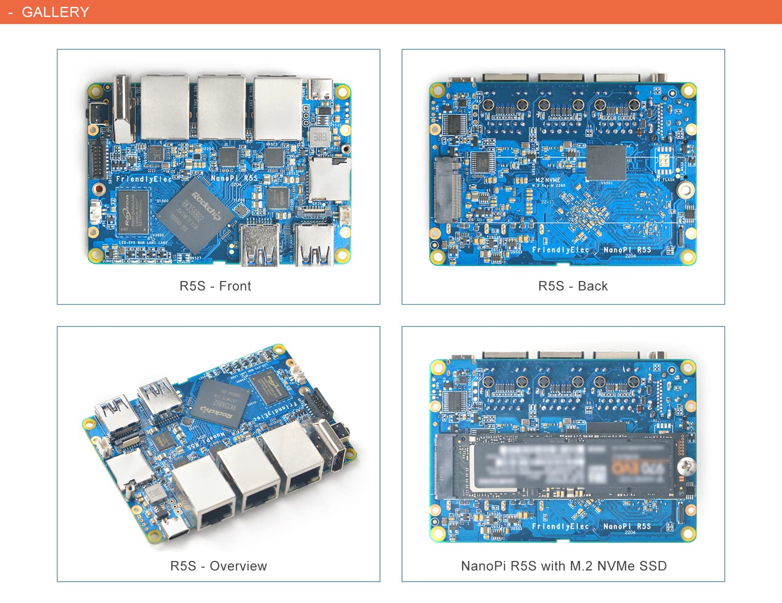 youyeetoo NanoPi R5S Mini Router Bareboard,4GB LPDDR4 32GB EMMC, RK3568 Development Board 0.8TOPS NPU Support Docker Three Ethernet Ports USB3.0 HDMI Support Android 12 Debain10 Ubuntu OpenWRT