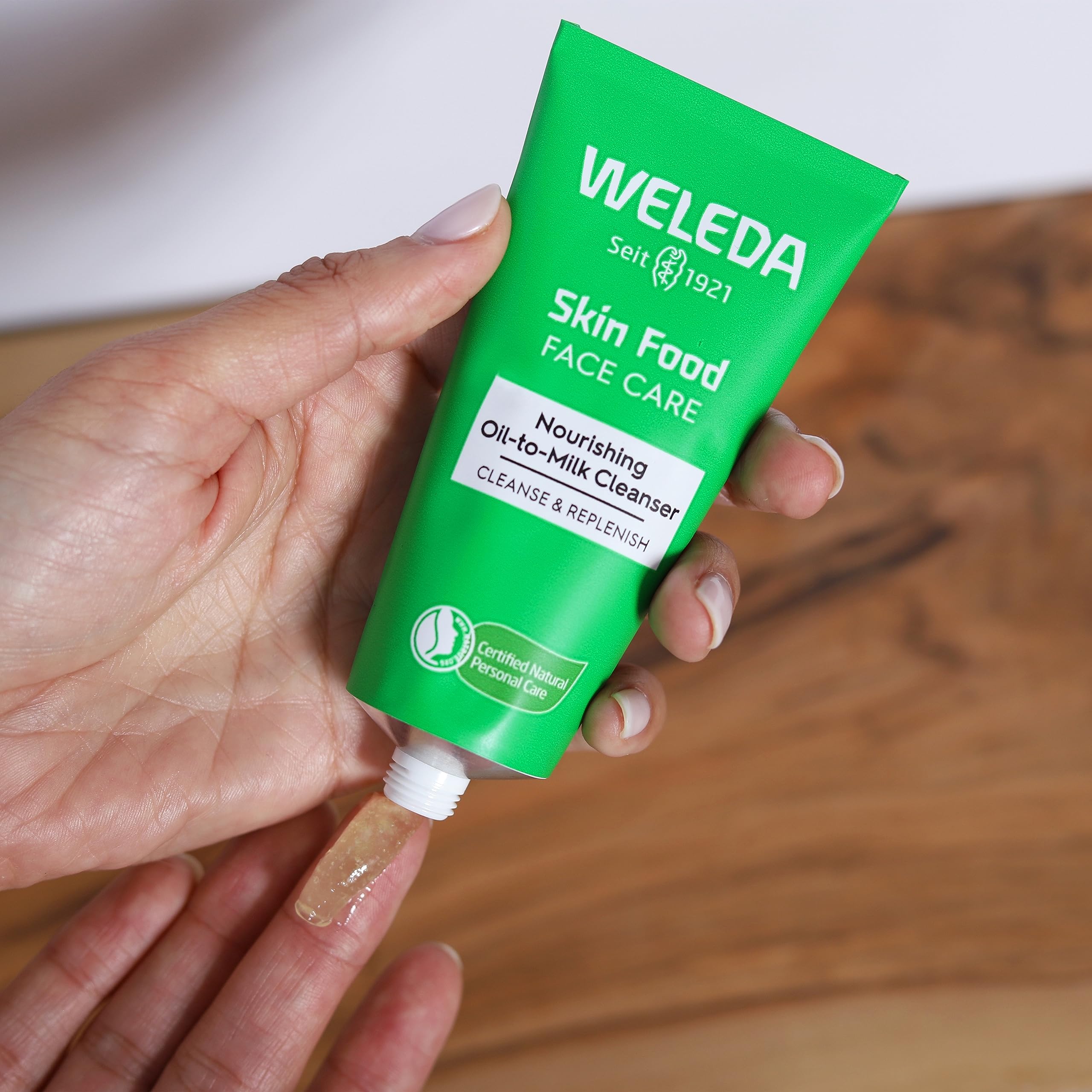 Weleda Skin Food Face Care Nourishing Oil-to-Milk Cleanser, 2.5 Fluid Ounce, Plant Rich Cleanser with Sunflower Seed Oil, Chamomile Extract and Pansy