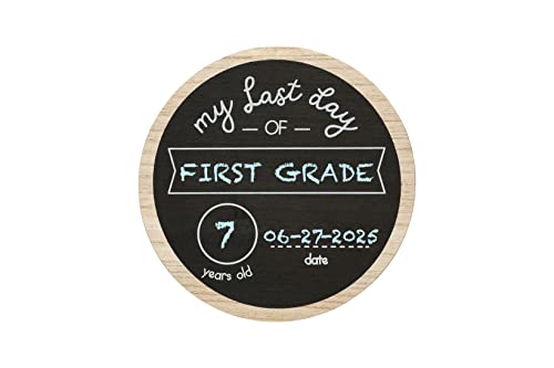 Kate & Milo My First Day of School Sign, My Last Day of School Chalkboard Sign, Reusable Photo Prop Message Board for First and Last Day of School Pictures, Included Chalk