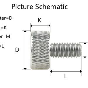 20 Pcs Aluminum knurling Fully Threaded Hand Twistscrew,for Motherboard Installation Etc.M4x16mm