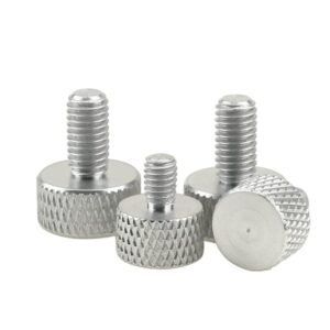 20 Pcs Aluminum knurling Fully Threaded Hand Twistscrew,for Motherboard Installation Etc.M5x10mm