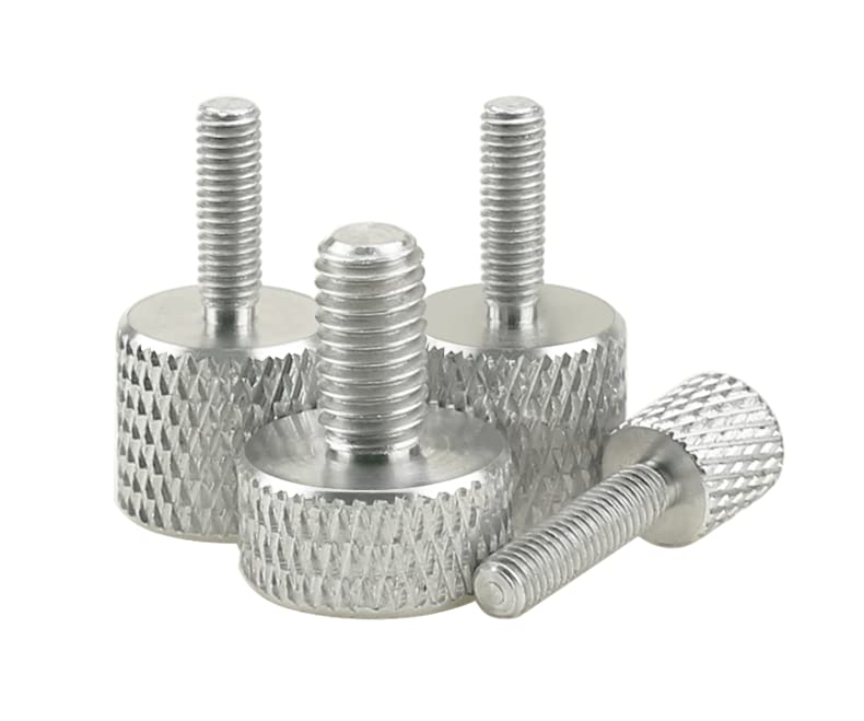 20 Pcs Aluminum knurling Fully Threaded Hand Twistscrew,for Motherboard Installation Etc.M4x16mm