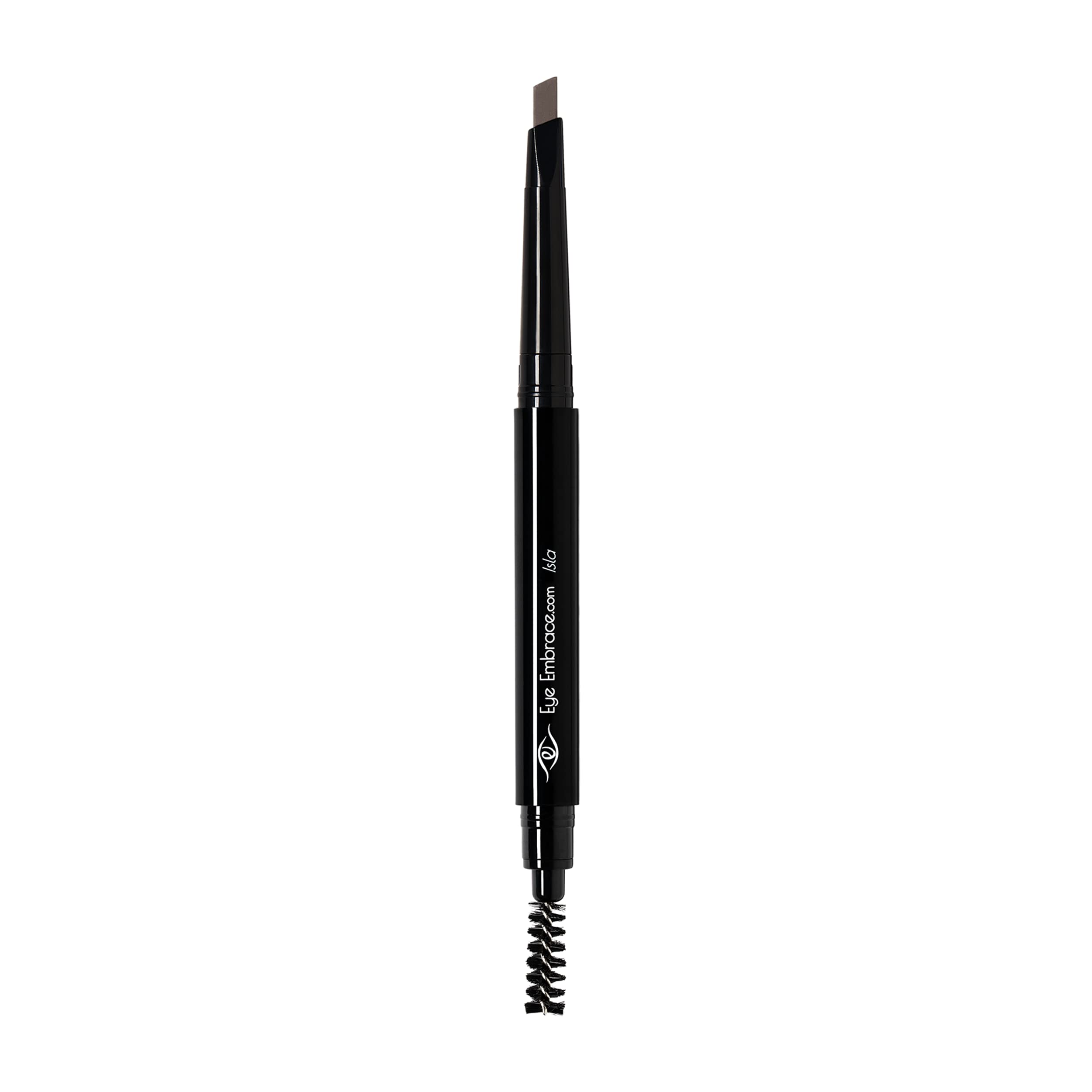 Eye Embrace Isla: Medium Brown-Gray Eyebrow Pencil – Waterproof, Double-Ended Automatic Angled Tip & Spoolie Brush, Cruelty-Free