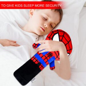 Seatbelt Pillow Cover for Kids, Stuffed Soft Plush Spidery Travel Pillow in Car, Detachable Protectors for Head Neck and Shoulder, Universal Carseat Strap Cushion Pads for Child Baby People Adults