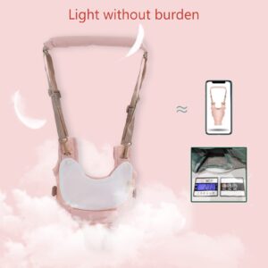 Baby Walking Harnesses, Lightweight Adjustable Detachable Crotch Pad Handheld Toddler Walk Assistant Belt Adjustable Standing Up and Walking Learning Helper for(Cherry Blossom Powder - Mesh Cloth)