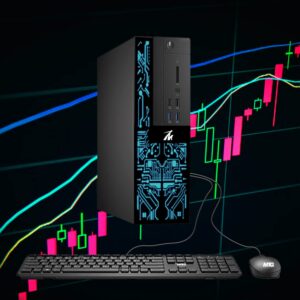 TechMagnet Trading Desktop PC Siwa 6 Intel Corei5-6500, 16GB RAM, 120GB SSD, 2TB HDD, 4 New 24” LED Monitors, 2 Network Cards, Trading Platform Support, MTG Keyboard & Mouse Win 10 Pro (Renewed)