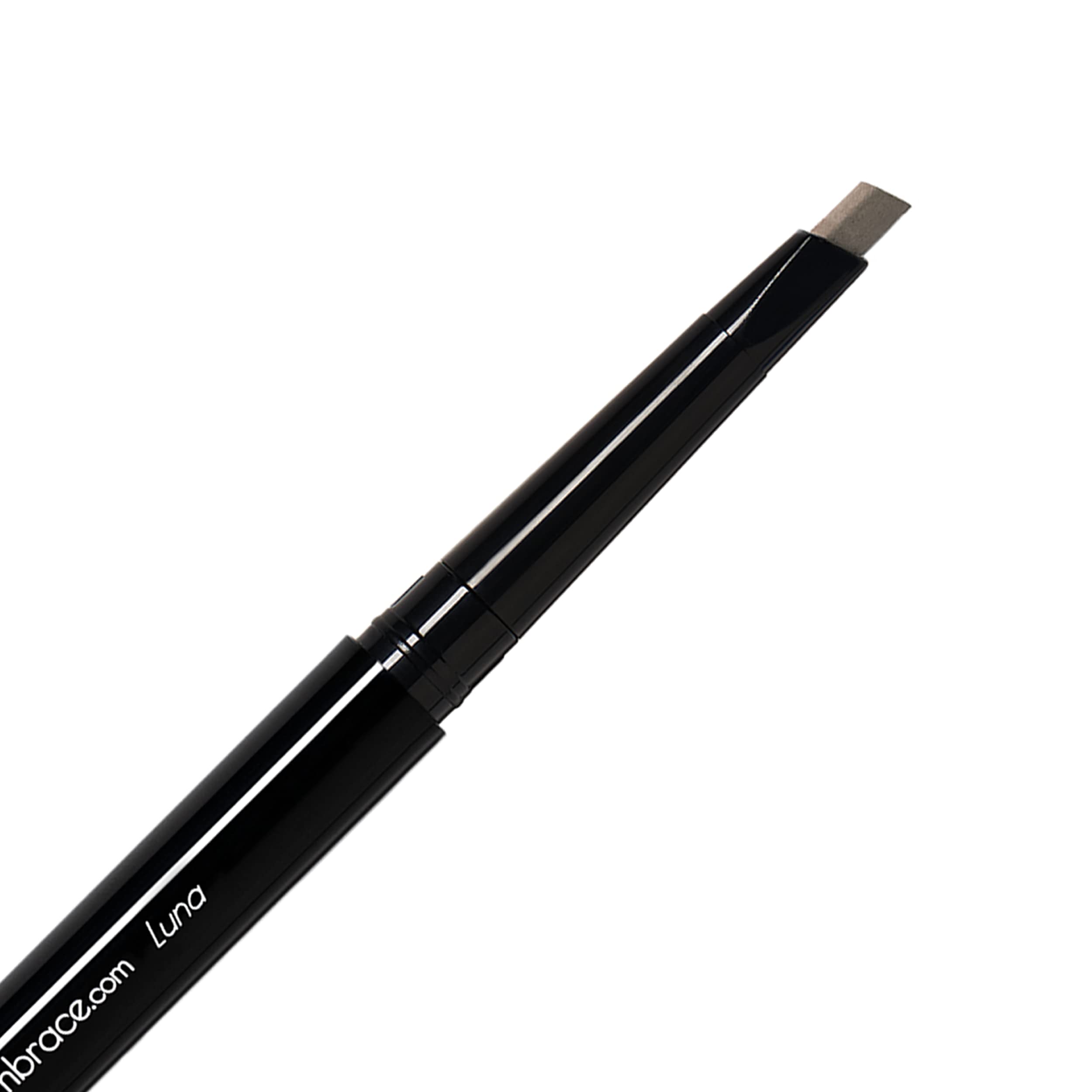 Eye Embrace Luna: Light Brown-Gray Eyebrow Pencil – Waterproof, Double-Ended Automatic Angled Tip & Spoolie Brush, Cruelty-Free