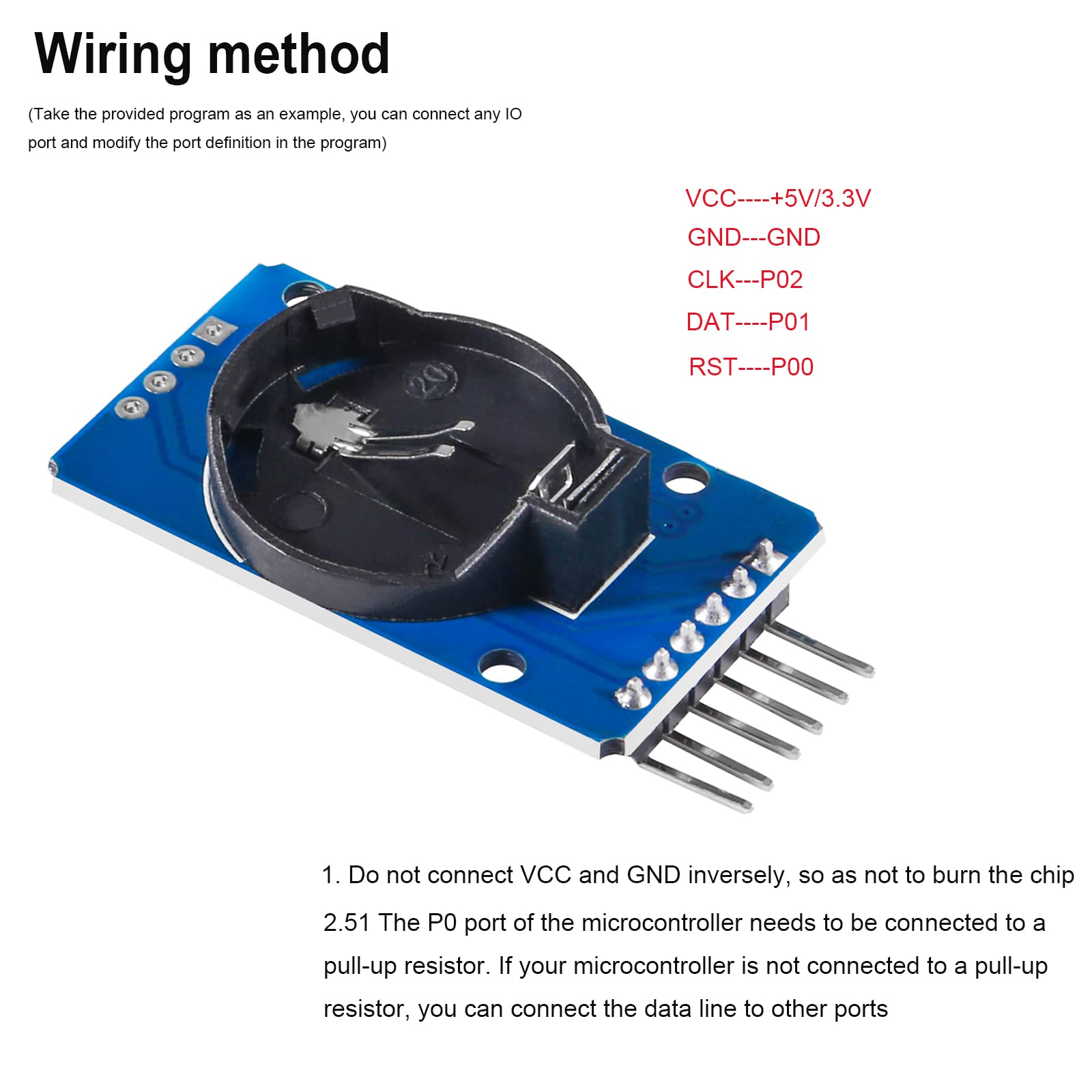 Diitao 6PCS Real Time Clock Module DS3231 AT24C32 IIC RTC Clock Module High Precision RTC Module 3.3V-5.5V for Arduino for Raspberry Pi(Without Battery)