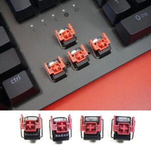 BYNNIX 4Pcs Red Optical Switches V2 Hot Swap Slient Liner Switch for Huntsman Elite Gaming Mechanical Keyboard Huntsman Elite Gaming Keyboard v2 Linear clicky