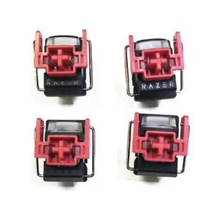 BYNNIX 4Pcs Red Optical Switches V2 Hot Swap Slient Liner Switch for Huntsman Elite Gaming Mechanical Keyboard Huntsman Elite Gaming Keyboard v2 Linear clicky