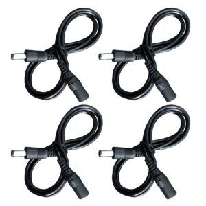 anlink 4 pack 3ft dc power extension cable 5.5mm*2.1mm male to female power cord for cctv security cameras, led strip, router, 12v dc power supply adapter and more (black)