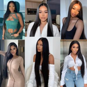 ONETIDE 13x4 Lace Front Wigs Human Hair 24 Inch Straight Lace Frontal Wigs Brazilian Virgin Hair for Women Pre Plucked with Baby Hair 180% Density Natural Color 24 Inch