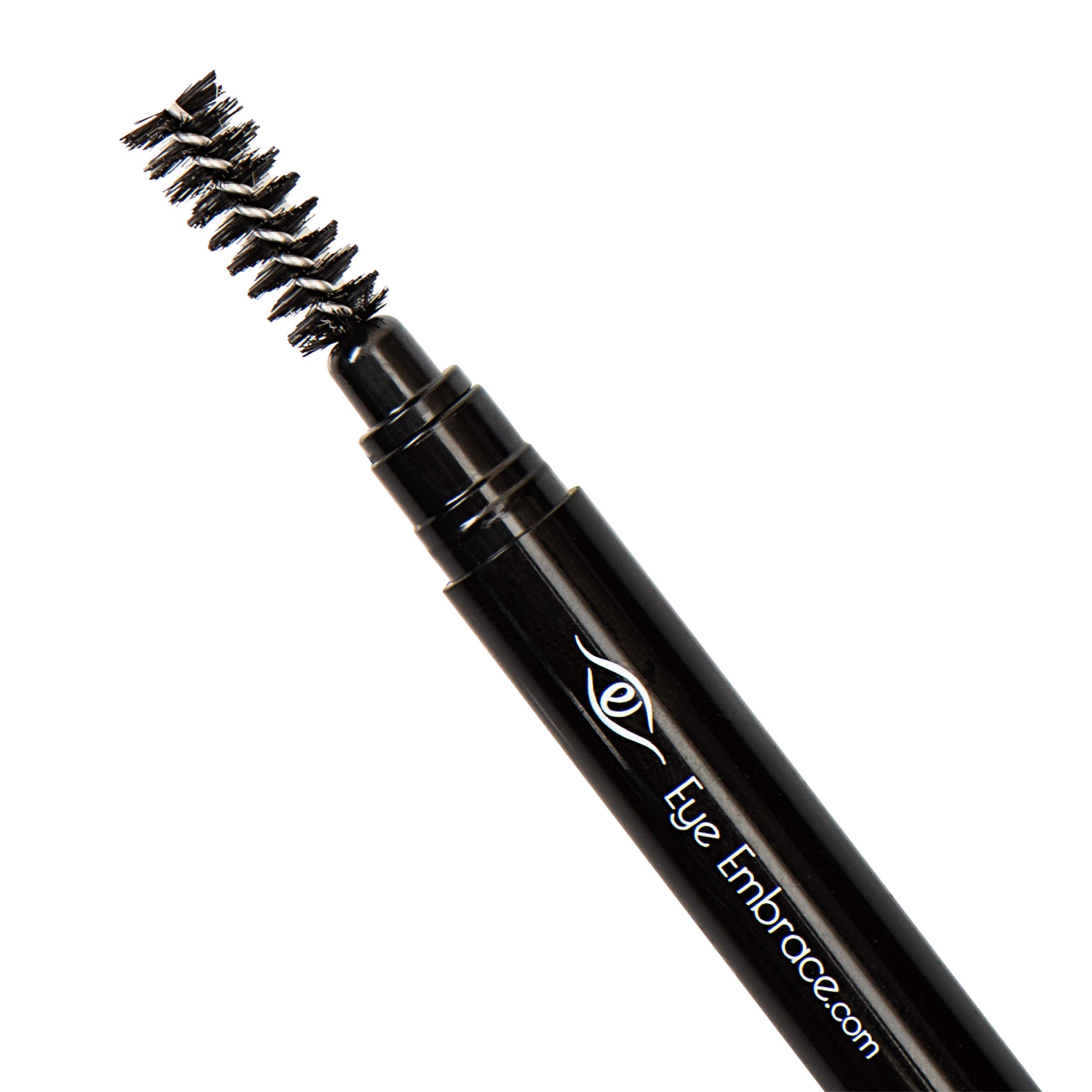 Eye Embrace Isla: Medium Brown-Gray Eyebrow Pencil – Waterproof, Double-Ended Automatic Angled Tip & Spoolie Brush, Cruelty-Free