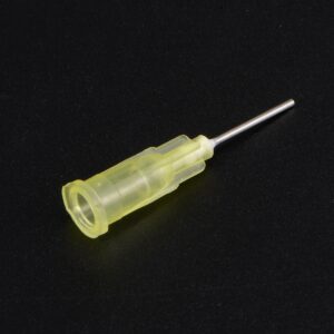 uxcell Industrial Blunt Tip Dispensing Needle with Luer Lock for Liquid Glue Gun, 20G 1/2", 10 Pcs (Yellow)