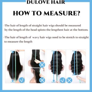 DULOVE Lace Front Wigs Human Hair 13x4 Straight HD Transparent Lace Front Wigs for Women Human Hair Pre Plucked With Baby Hair 200 Density Glueless Natural Color 26inch