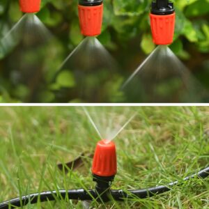 Drip Irrigation Emitters for Greenhouse Nersuries: 50 Pcs Three-Way 1/4 inch Adjustable Irrigation Drippers for Gardener - Plant Lovers Landscapers Floral Designers Water Saver