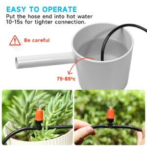 Drip Irrigation Emitters for Greenhouse Nersuries: 50 Pcs Three-Way 1/4 inch Adjustable Irrigation Drippers for Gardener - Plant Lovers Landscapers Floral Designers Water Saver