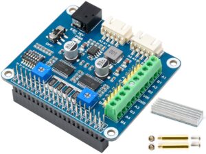 stepper motor hat dual onboard 2-ch hr8825 motor driver chip,drive two stepper motors up to 1/32 microstepping,apply to 3d printer, sculpturing machine, mechanical arm,for raspberry pi/ jetson nano