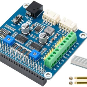 Stepper Motor HAT Dual Onboard 2-CH HR8825 Motor Driver Chip,Drive two Stepper Motors Up To 1/32 Microstepping,Apply to 3D Printer, Sculpturing machine, Mechanical Arm,for Raspberry Pi/ Jetson Nano