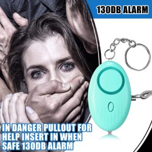 Macarrie 24 Pcs Sound Personal Alarm 130DB Alert Alarm Keychain with LED Lights for Women, Men(Mixed Color)