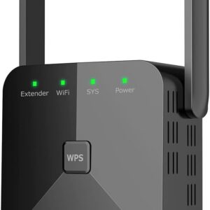 WiFi Extender Signal Booster - Covers Up to 9600 Sq.ft and 45 Devices, 2023 Newest Wireless Signal Amplifier with Ethernet Port & Access Point, Easy Setup, Alexa Compatible