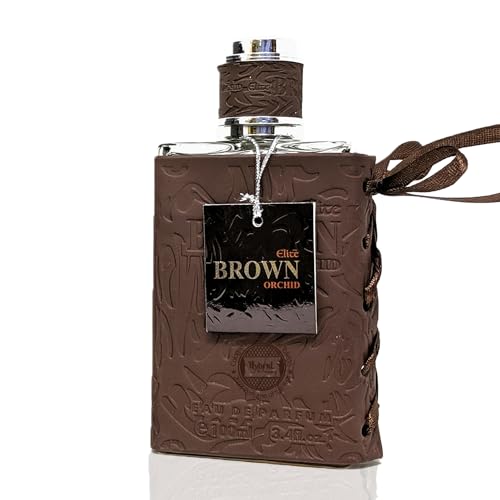 Hybrid & Company Elite Brown Orchid for Men Eau De Toilette Natural Spray Masculine Scent, 3.4 Fl Oz