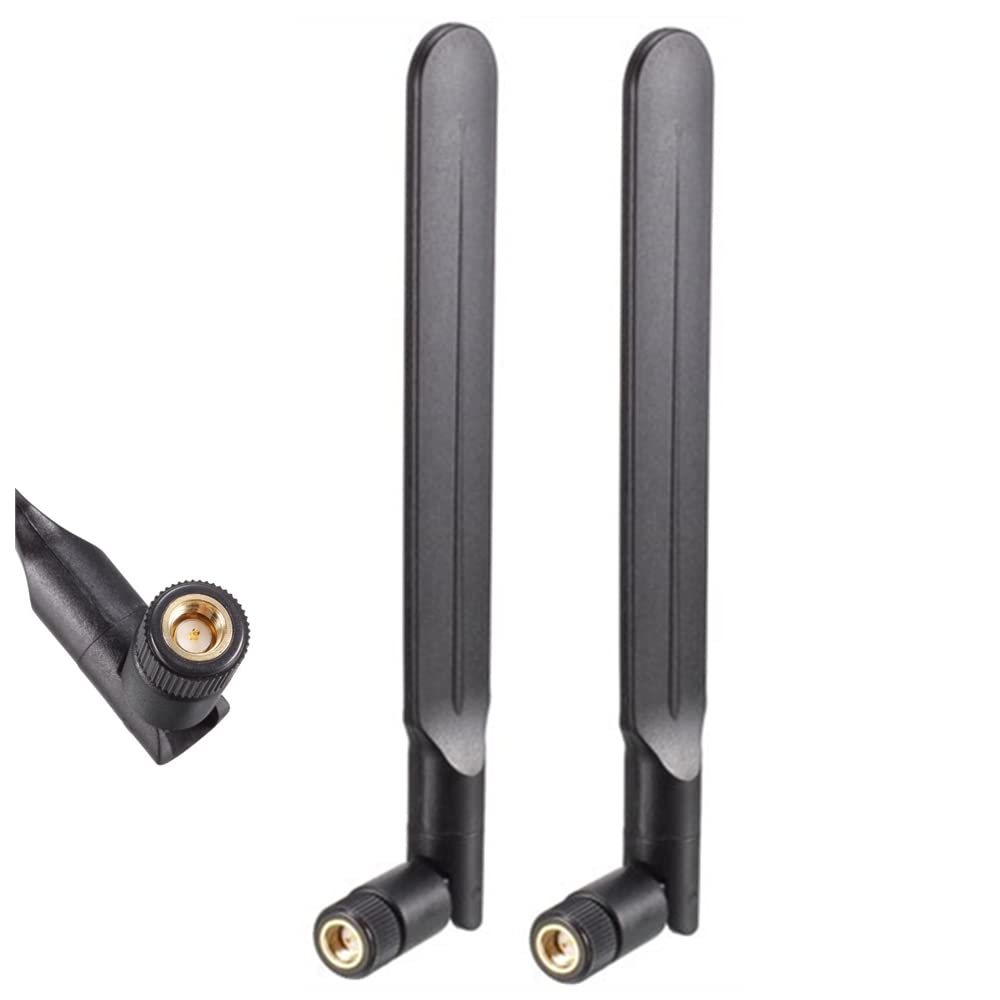 2-Pack 4G LTE Antenna 10dBi SMA Male （inner pin Cellular Antenna for 4G LTE Wireless CPE Router Hotspot Cellular Gateway Industrial IoT Router Trail Camera Game Camera Outdoor Security Camera