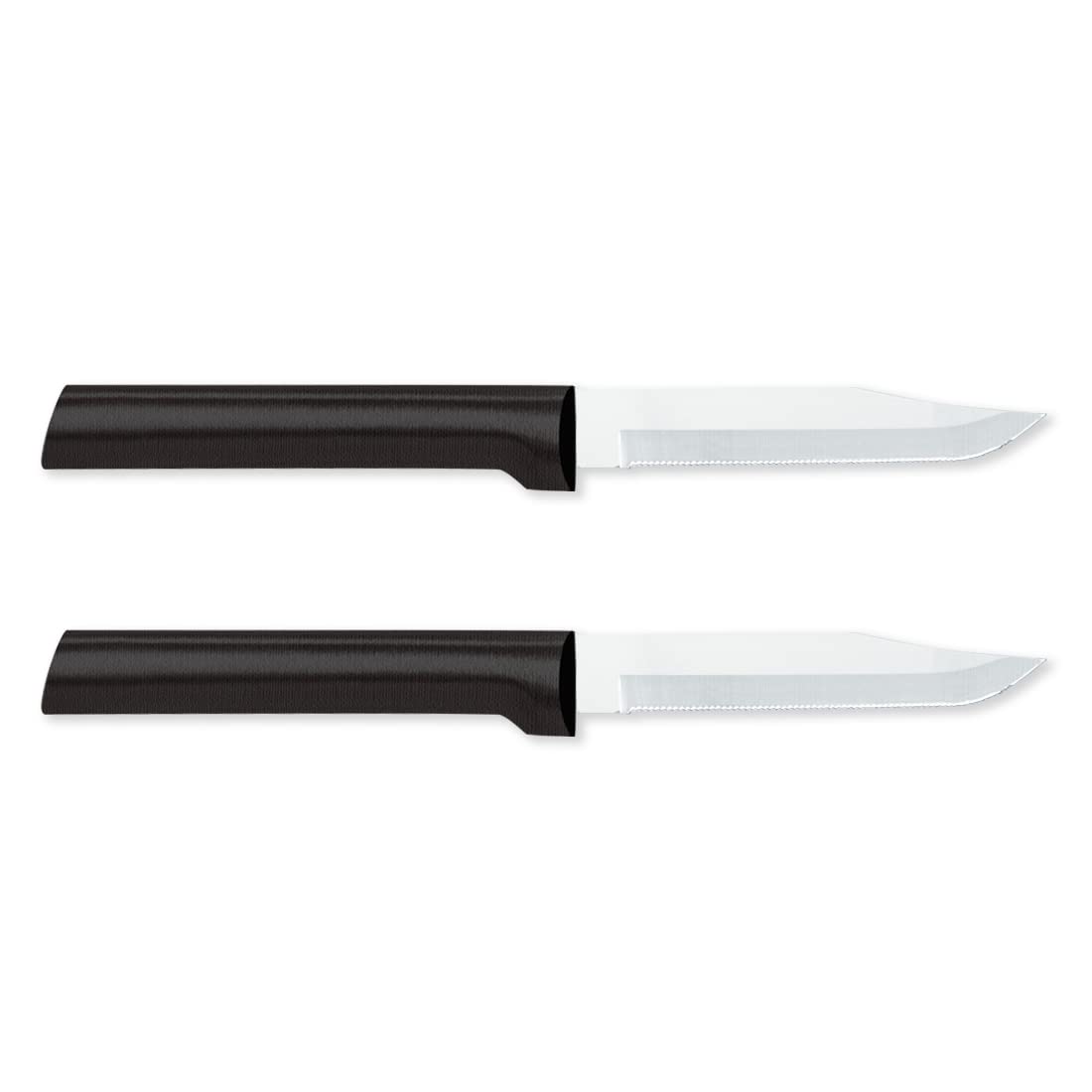 RADA Regular Serrated Paring Knife – Stainless Steel Blade With Stainless Steel Resin Handle, 6-3/4 Inches, Pack of 2