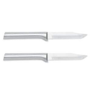 rada regular serrated paring knife – stainless steel blade with aluminum handle, 6-3/4 inches, pack of 2