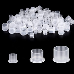 300pcs ink caps with base tattoo ink cups white