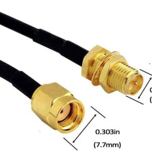 10ft WiFi Antenna Extension Cable RG174 RP-SMA Coaxial Cable Low Loss for Wireless LAN Router Bridge External Antenna Equipment