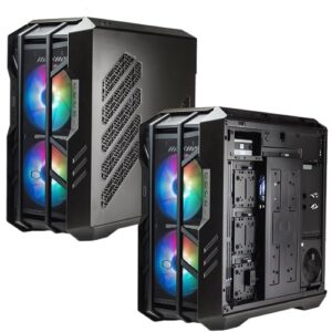 Cooler Master HAF 700 E-ATX High Airflow PC Case, Mesh Front Panel, Dual 200mm Sickleflow Customizable ARG Fans, 1 x USB 3.2 gen 2 Type C, 4 x USB 3.2 gen 1 (3.0) (H700-IGNN-S00)