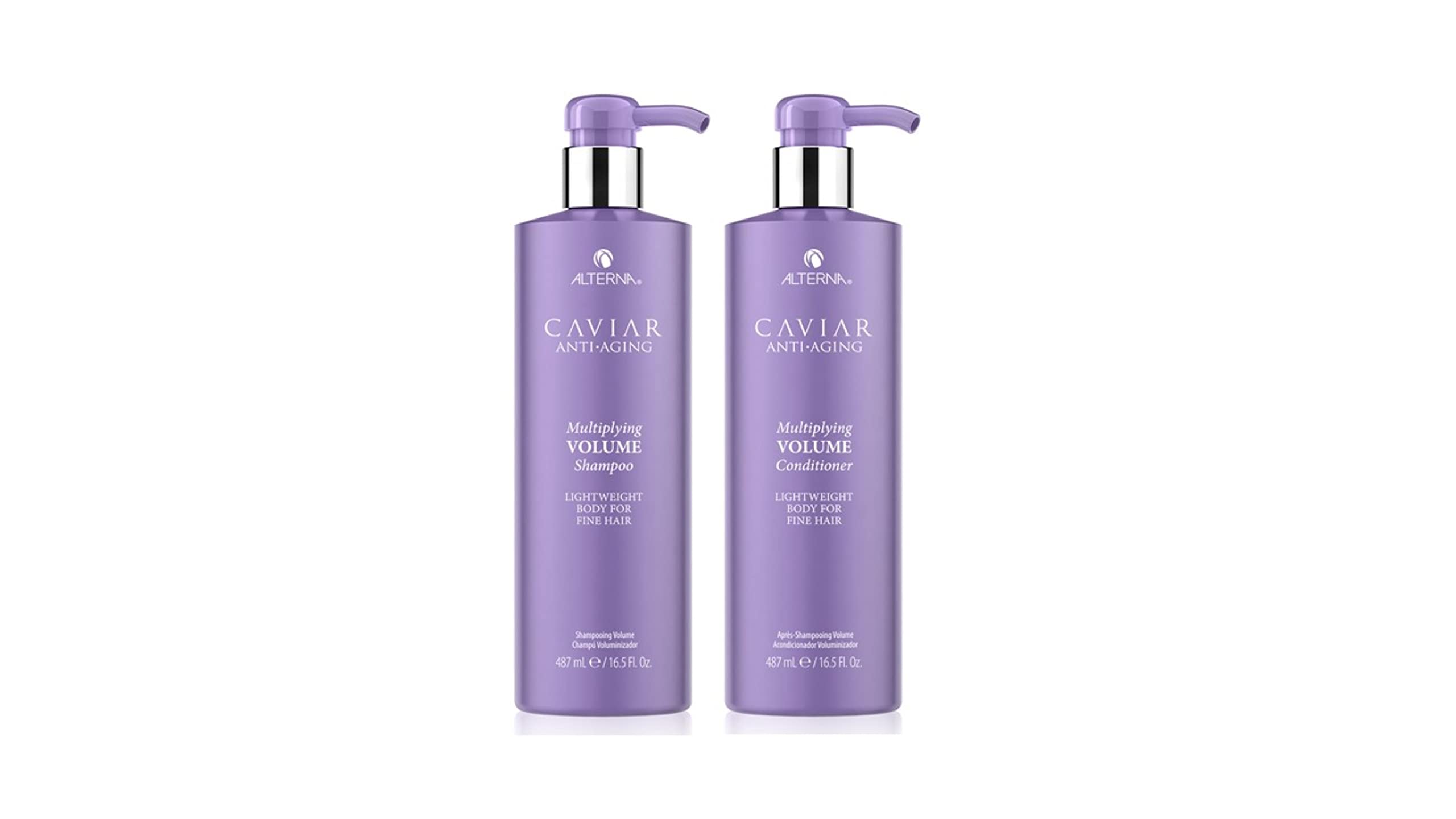 Alterna Caviar Anti-Aging Multiplying Volume Shampoo and Conditioner Jumbo Set, 16.5oz each | For Fine, Thin Hair | Create Instant Volume and Thickness | Sulfate Free