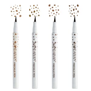 sumeitang freckle pen, 4 colors kit - natural lifelike faux freckle makeup pen, waterproof long lasting, create sunkissed skin(4pack)