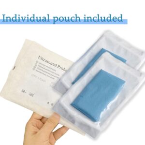 Ultrasound Probe Cover, Transducer Disposable Clear Latex-Free Sterile Protector, Packaging Individual, 50 Pcs (6" x 12")