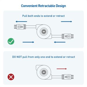 Cable Matters 8K 60Hz / 4K 120Hz Retractable HDMI Cable with HDR Support - 3.3 Feet