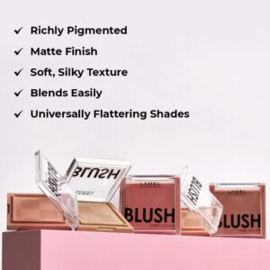 Lamel Pink Blush Cheek Color Mini - Blendable Natural Blush Powder - Enhances & Defines Shapes & Features - Contouring Powder Blush - 4 Universal Shades - № 405 (Pink Blossom) - 3.8g / 0.13 oz