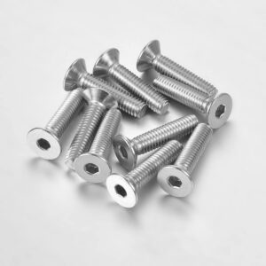 M10-1.5 × 25MM DIN7991 of 304 Stainless Steel Countersunk Screw Bolt Fully Thread Flat Head Socket Cap Screws Metric 10PCS