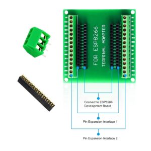 HiLetgo 3pcs NodeMCU GPIO Board ESP8266 NodeMCU Pin Out IO Out 1 into 2 for ESP8266 ESP-12E NodeMCU Development Board