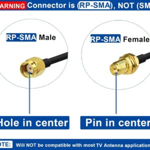 10ft WiFi Antenna Extension Cable RG174 RP-SMA Coaxial Cable Low Loss for Wireless LAN Router Bridge External Antenna Equipment