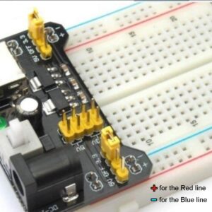 ALAMSCN 3.3V 5V MB102 Solderless Breadboard Power Supply Module with 9V Battery Clip Power Cable 2.1x 5.5mm Male DC Jack Plug for Arduino (Pack of 8)