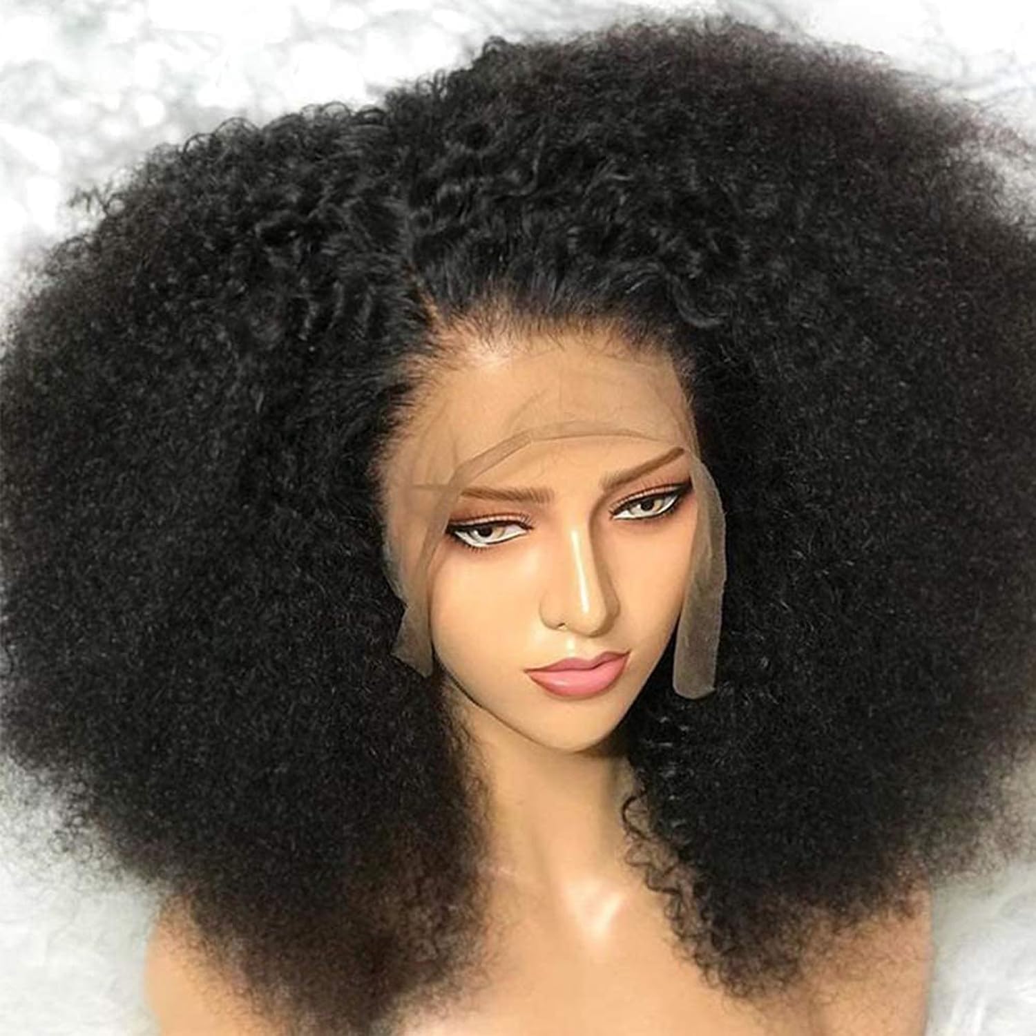 PRIMELACE Kinky Curly Lace Front Wig 20 inch Kinky Curly Wig, HD Transparent 180% Density 13x4 Lace Front Wigs Human Hair Pre Plucked Kinkycurly Afro Wig