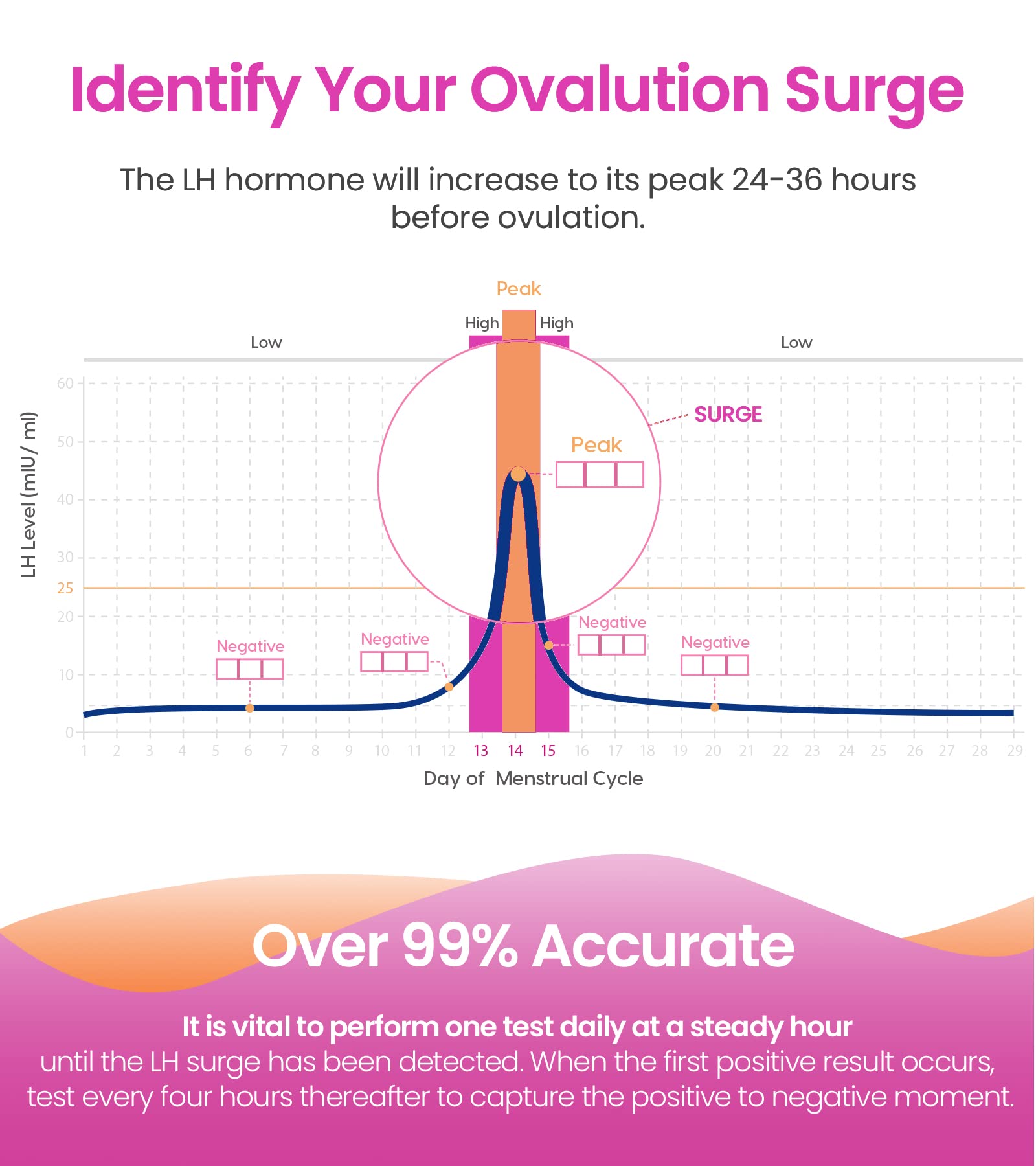 Femometer Ovulation Test Strips, 50 LH Strips for Women Over 99% Accurate & Easy to Use