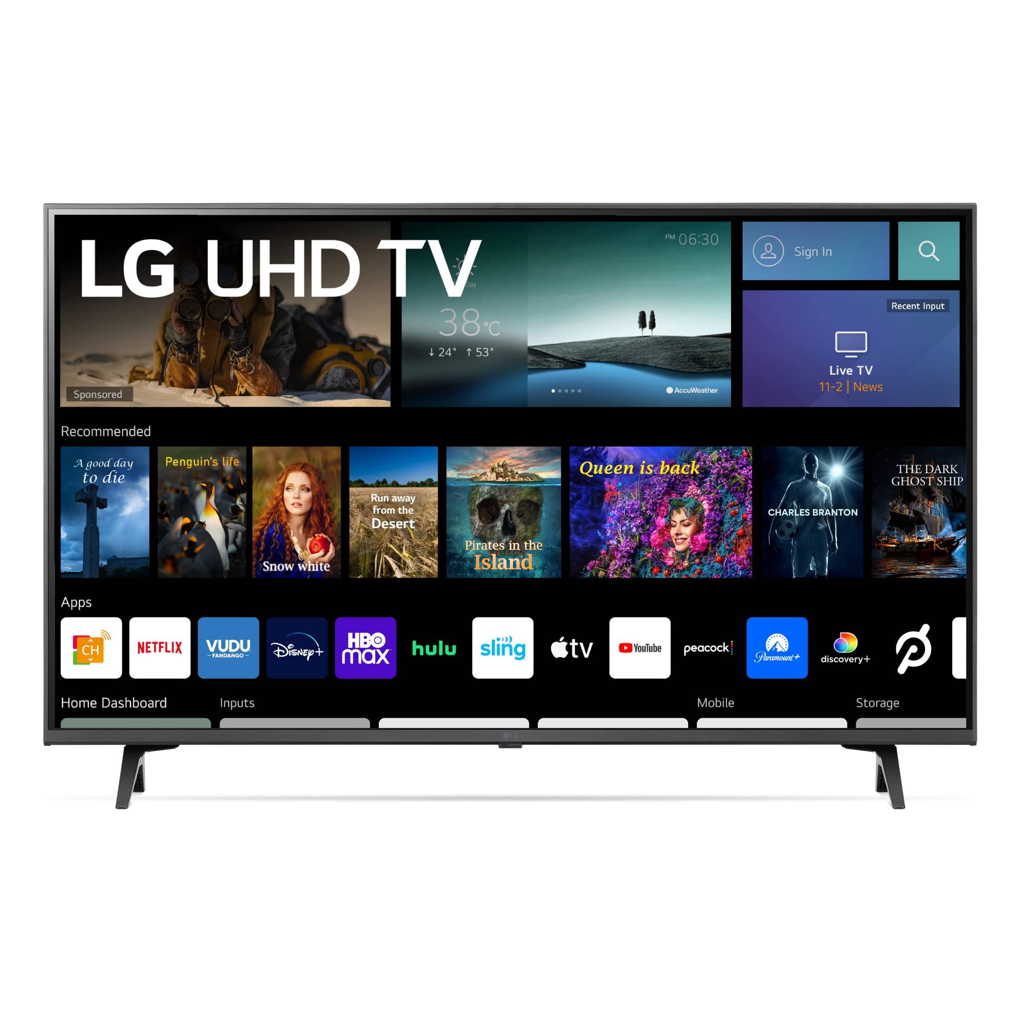 LG 43 Inch Class UQ7070 ZUD series LED 4K UHD Smart webOS 22 TV