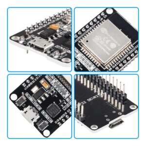 Diitao 2PCS ESP32 ESP32S ESP-WROOM-32 Development Board,NodeMCU 2.4GHz Dual-Core WLAN WiFi +Bluetooth 2 Function Microcontroller (ESP32 30PIN)