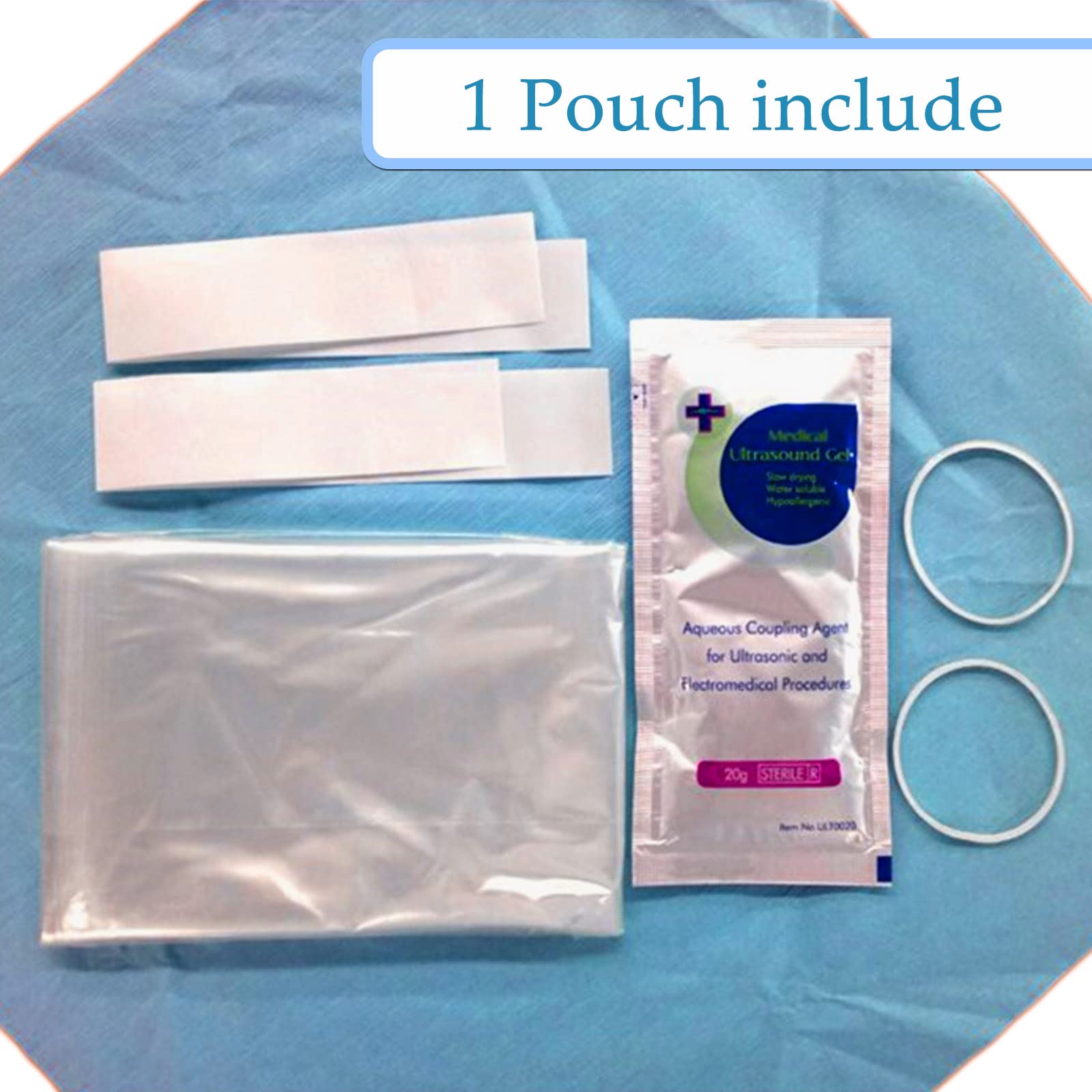 Ultrasound Probe Cover, Transducer Disposable Clear Latex-Free Sterile Protector, Packaging Individual, 50 Pcs (6" x 12")