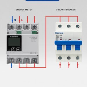 Elecnova 6-63A Miniature Circuit Breaker, AC 3 Pole 400V, DIN Rail Mounted 40 amp Breaker, Overload, Short-Circuit Protection, 110V / 120V Available, MCB