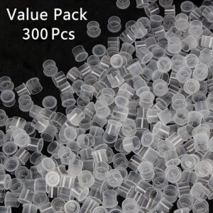 300pcs Ink Caps with Base Tattoo Ink Cups White